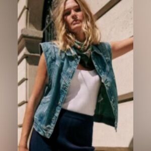 Sezane Tim Jacket Bleu Snow - Size M